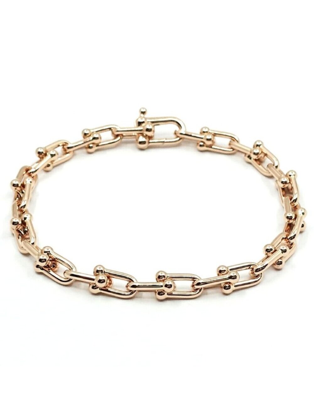 Tiffany & Co 18k Pink Gold HardWear Bracelet Small Link 750 Rose